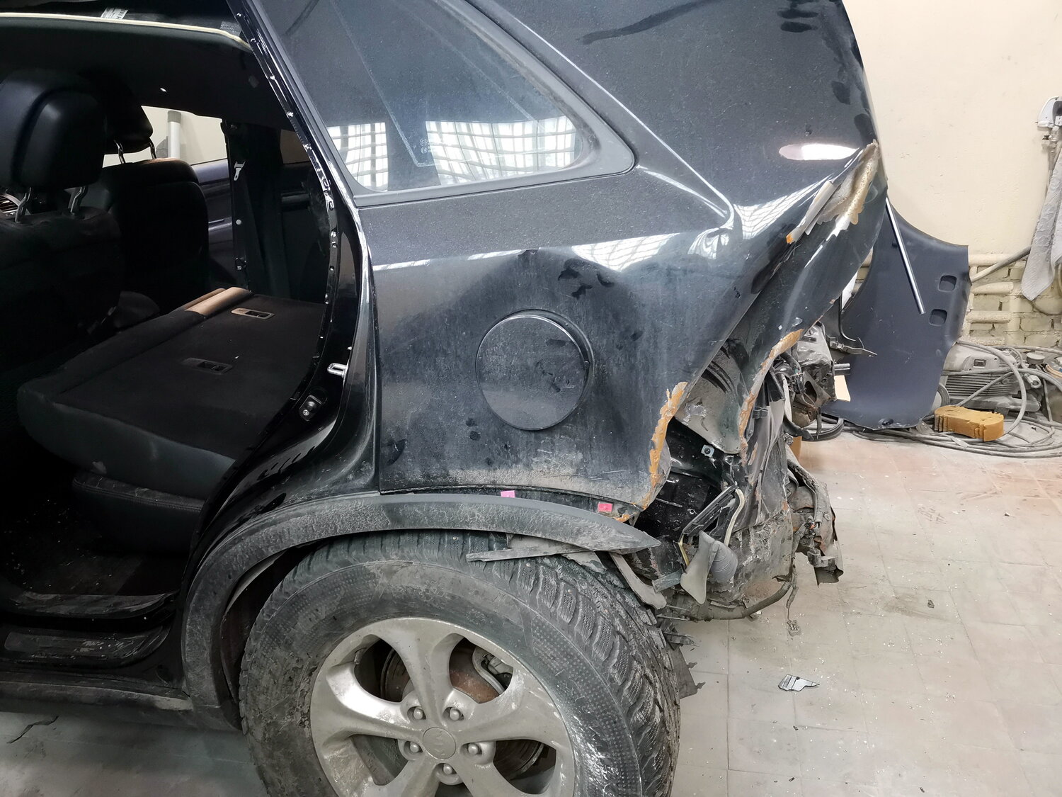 автомобиль, авто, ремонтные вставки заднего крыла на киа. соул 2016, кузовной ремонт, авто после дтп