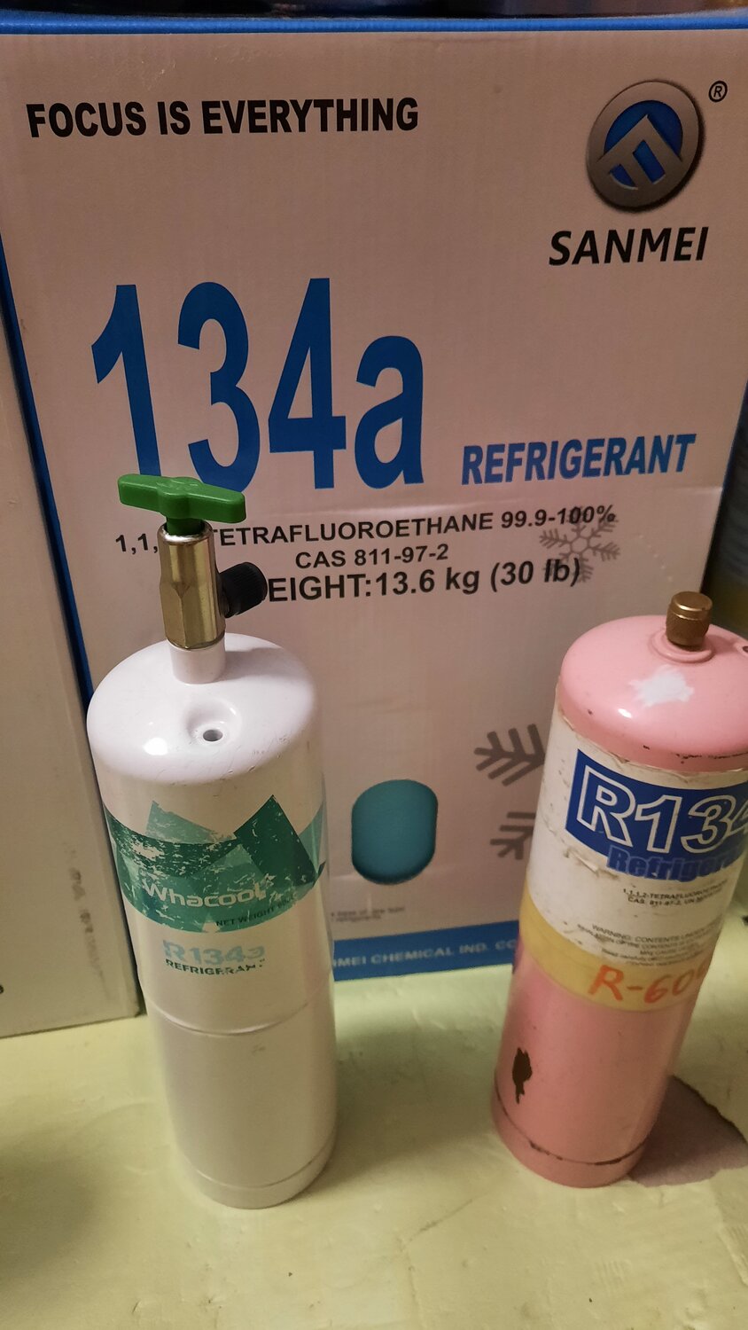фреон, фреон r 134, фреон баллон, хладагент sanmei r-134а (13,6кг), фреон санмей