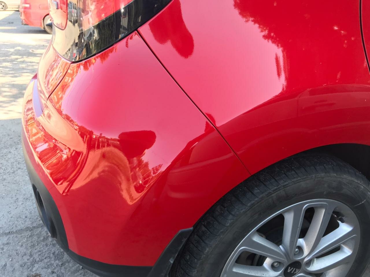 автомобиль, авто, kia ceed красный царапины, машин, красная рио царапина