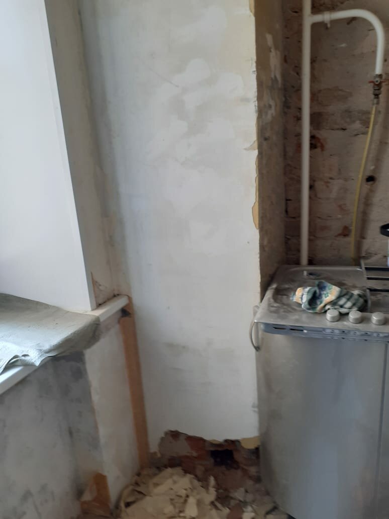 расширение санузла в панельном доме, газовая труба в хрущевке, кухня в хрущевке процесс ремонта, гипсолитовая сантехкабина, квартира