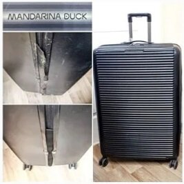 чемодан, чемодан tsa рифленый, большой чемодан, чемодан proffi tour+ пластиковый малый s 40 л, mandarina duck чемодан