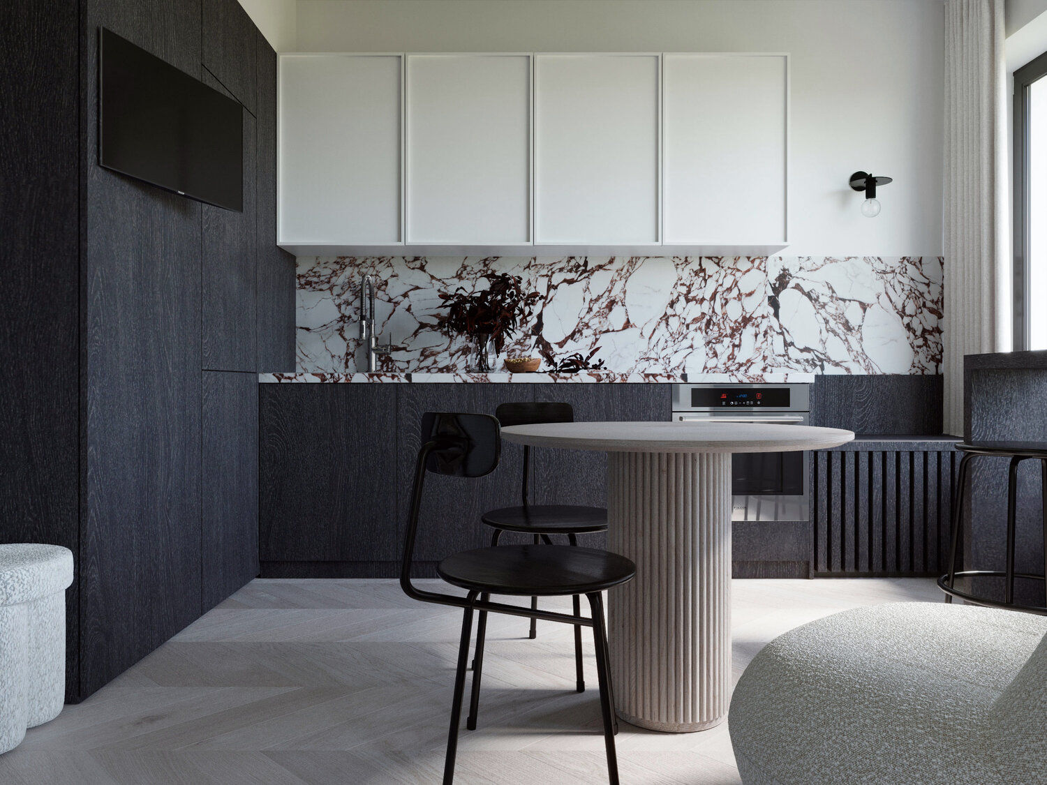 дизайн интерьера, интерьер, дизайн кухни, дизайн квартир, кухня в скандинавском стиле