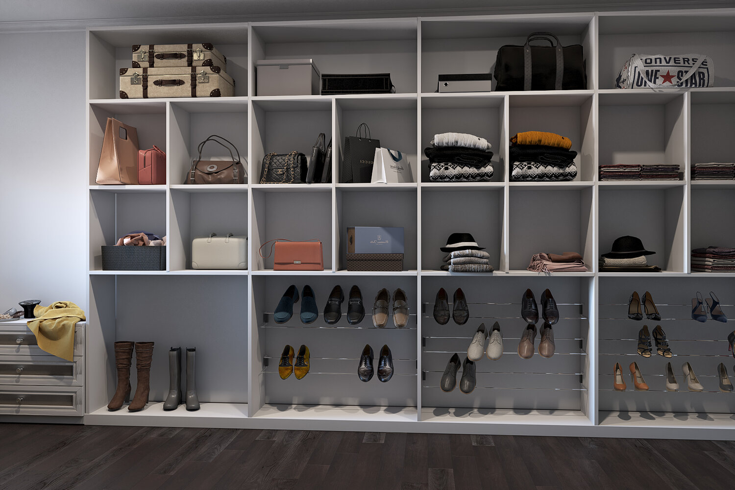 полки для обуви в гардеробной, системы хранения для обуви, стеллаж для обуви, шкаф для обуви в гардеробной высоты, полка для обуви в шкаф