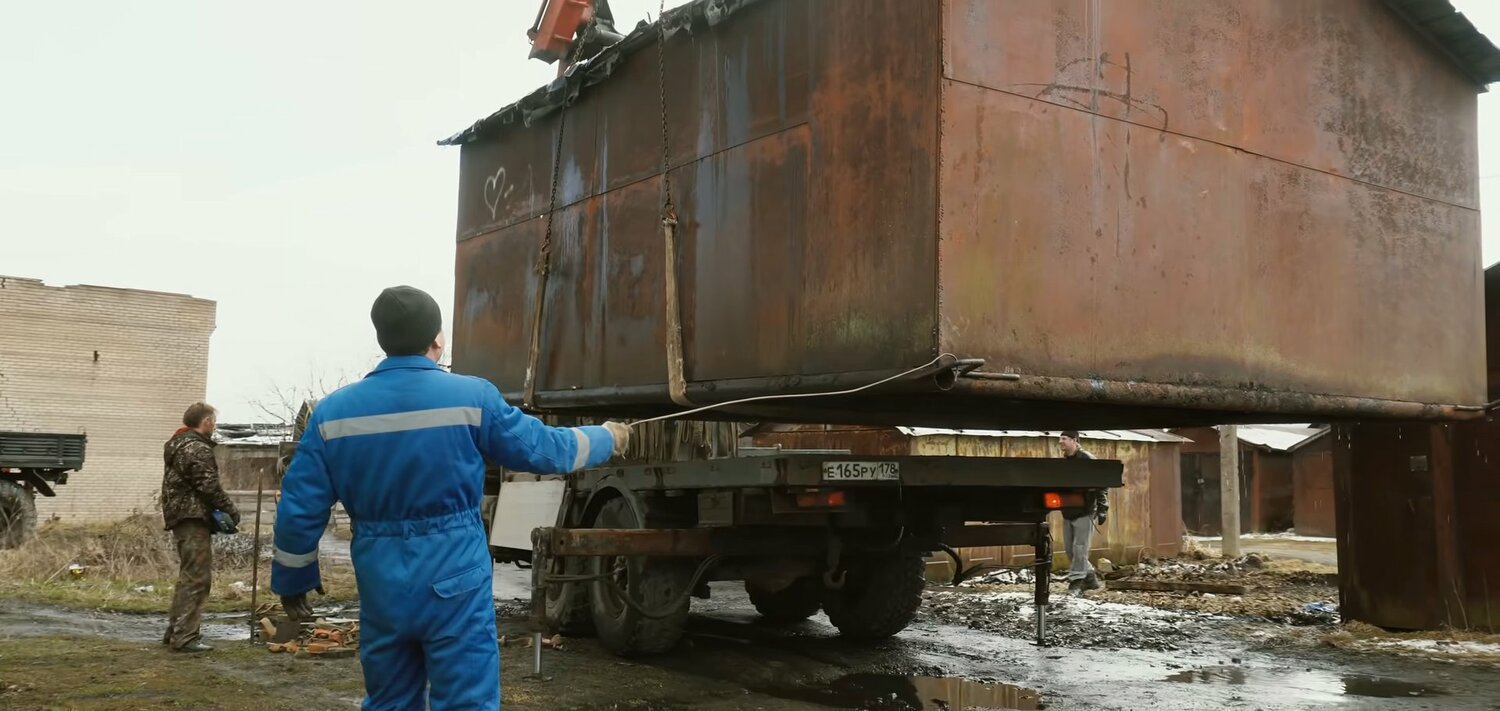 грузовой автомобиль, снос гаражей, грузовая, перевозки, демонтаж гаражей москва