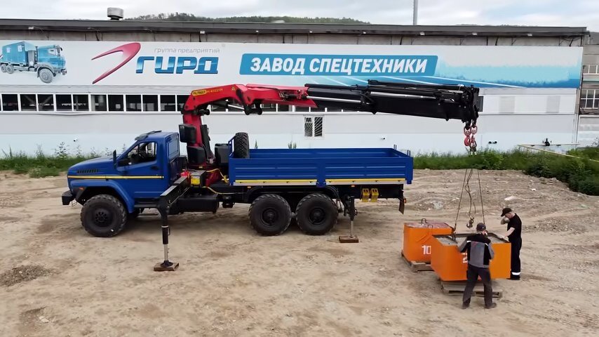 манипулятор урал, урал некст манипулятор, урал с кму, манипулятор на базе урал некст ит-180, манипулятор на базе камаза