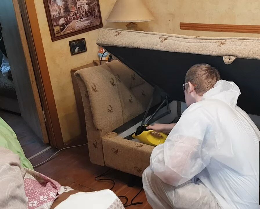 химчистка мягкой мебели на дому, чистка дивана, химчистка дивана, уничтожение клопов, чистка мягкой мебели