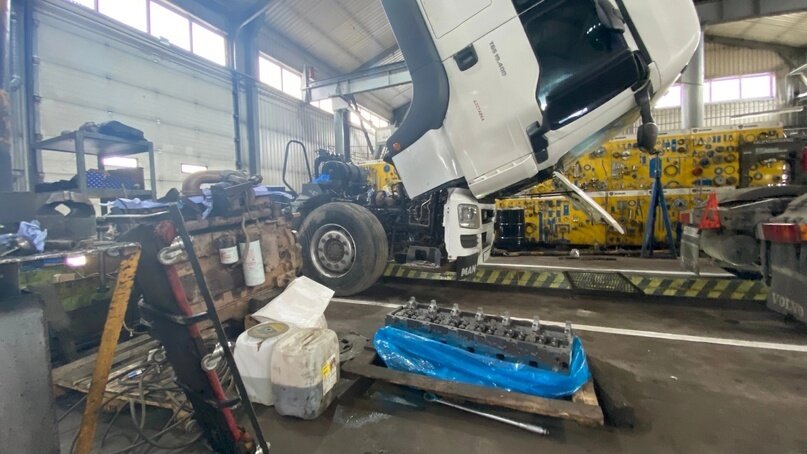 ремонт грузовиков, двигатель paccar daf 105, грузовой сервис, ремонт грузовых автомобилей, ивеко в сервисе