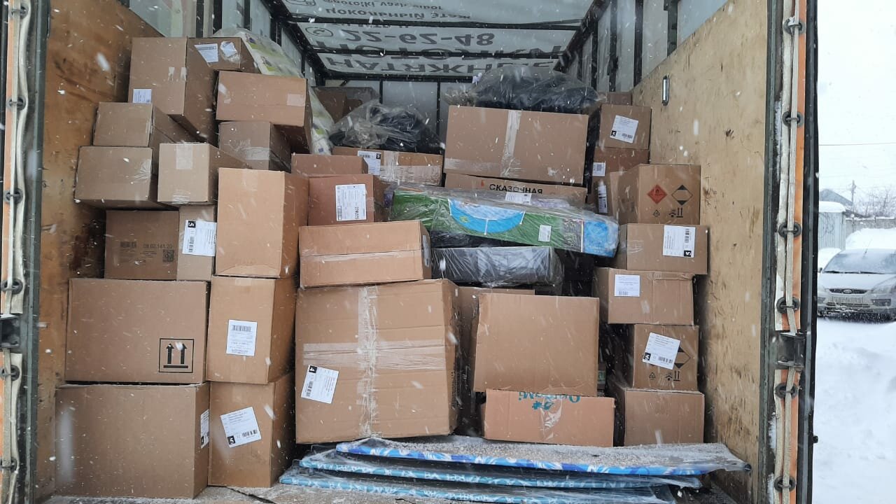 коробки на складе, упаковка, склад, товарозапас после поставки, bulk упаковка