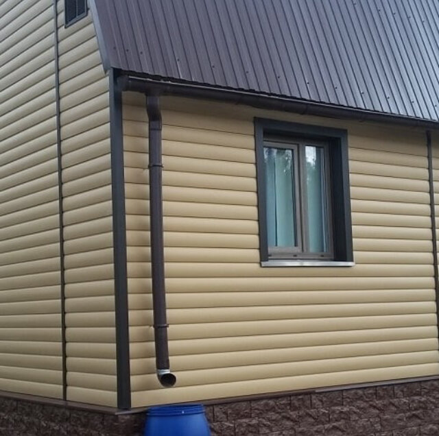 сайдинг виниловый деке блок хаус, металлосайдинг блок хаус слоновая кость текос, docke premium блокхаус 3600х243 мм, сайдинг, сайдинг евробрус слоновая кость