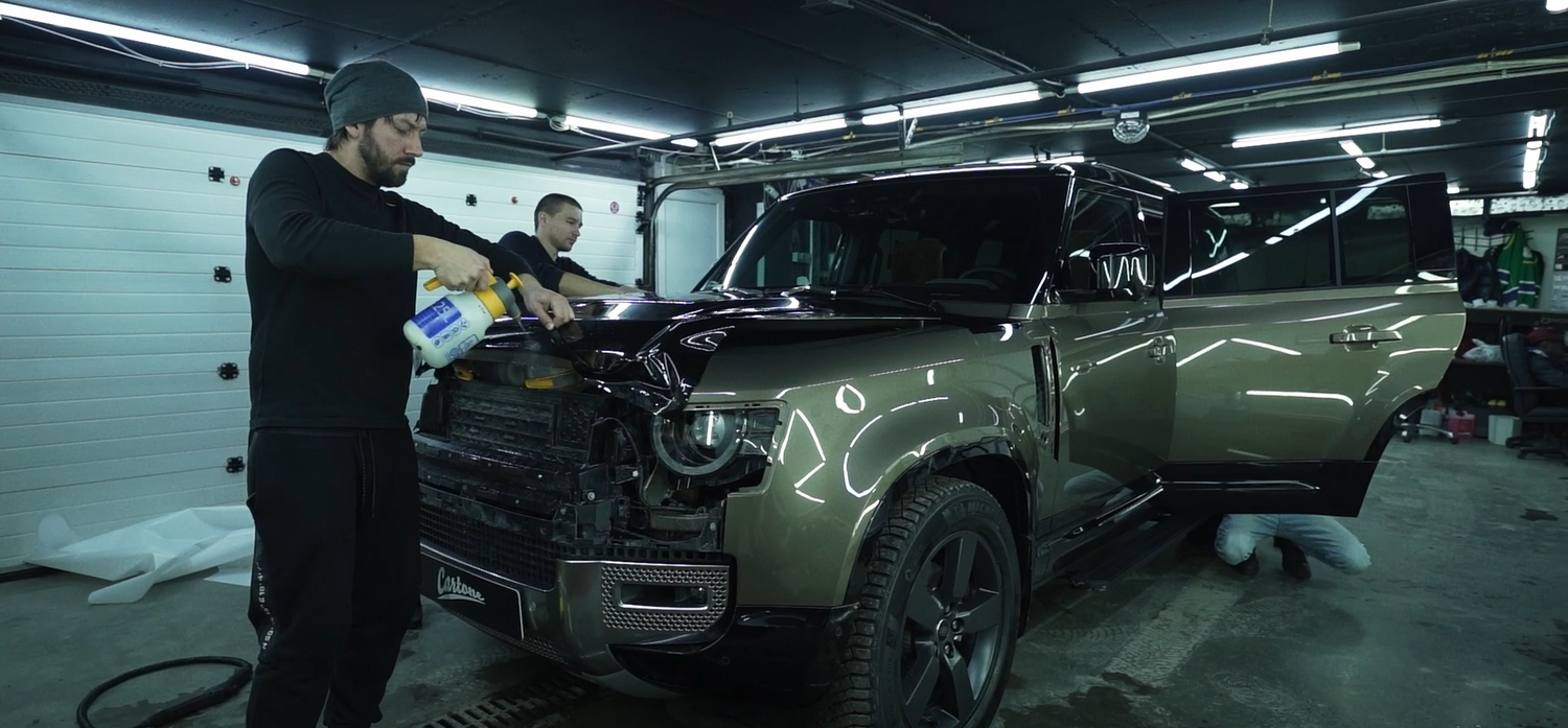 детейлинг автомобиля, land rover defender, автомобиль, детейлинг мойка, детейлинг