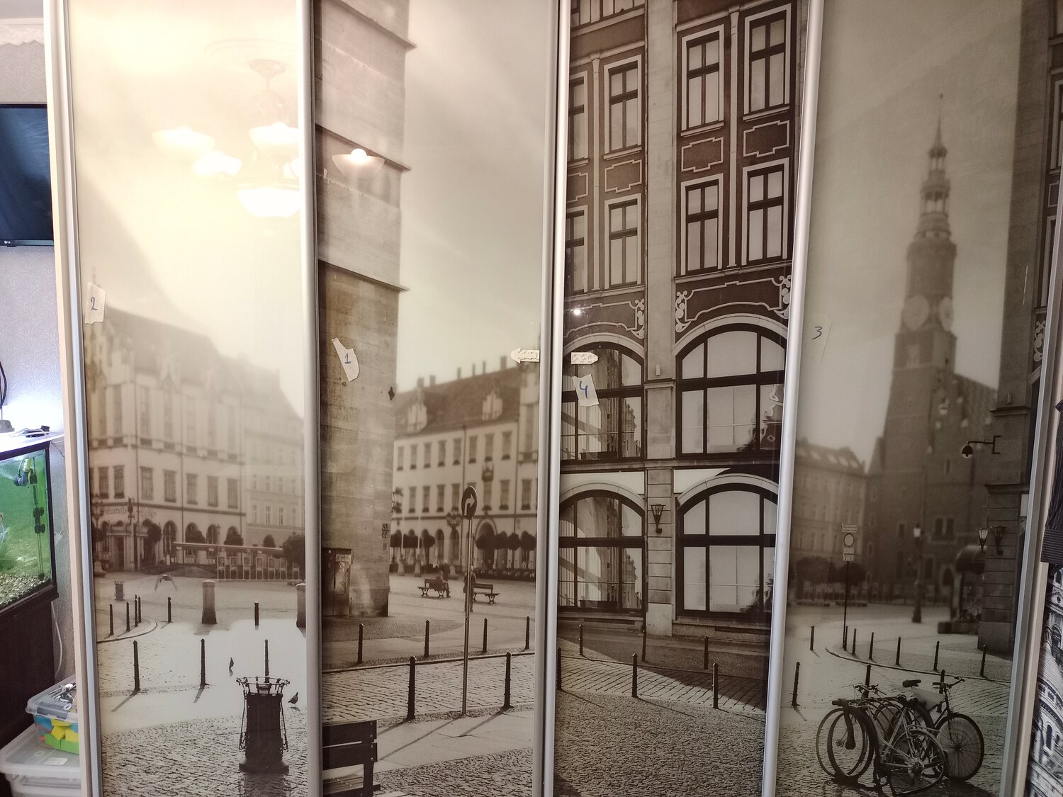 шкаф купе 4, шкаф купе 3 двери с фотопечатью черно белое, шкаф купе, фотопечать на шкаф купе улица с фонарями, шкаф купе 4 двери