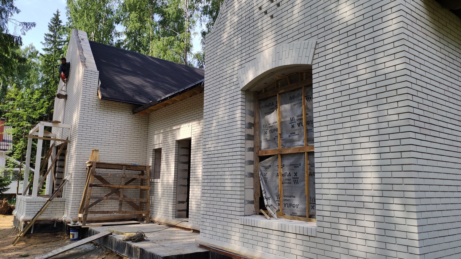 кирпич лицевой, загородный дом, bronsgroen wfd65, коттедж дом, коттедж