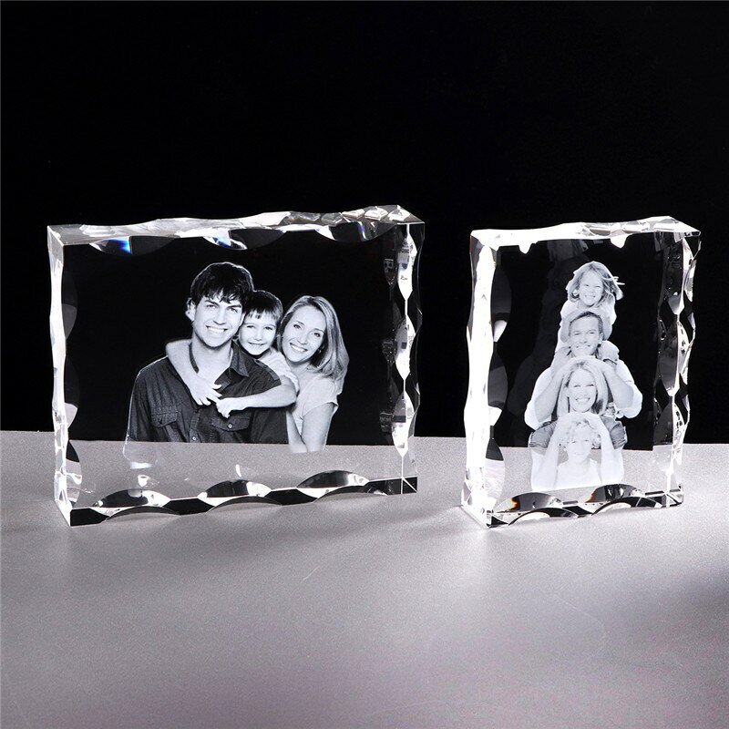 3d фоторамка хрустальный трофей, лазерная гравировка, sublimation, стеклянная фоторамка, фоторамка хрустальная