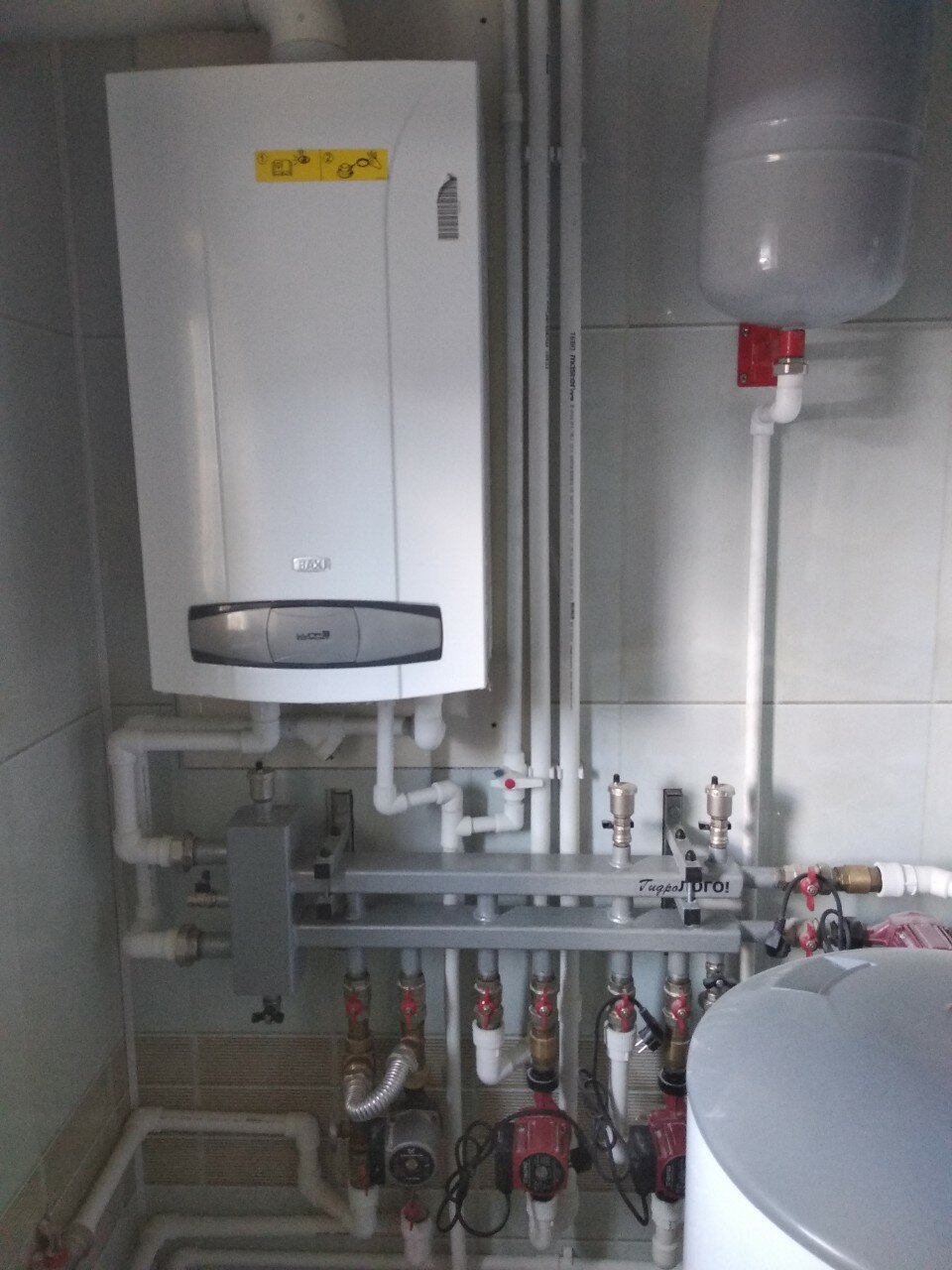 монтаж котельной, обвязка котла отопления, обвязка газового котла baxi, двухконтурный газовый котел, обвязка газового котла