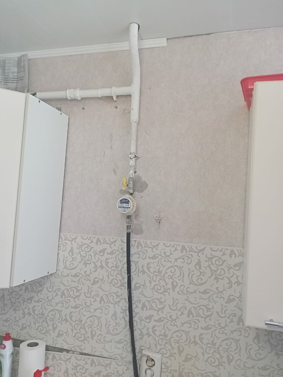 комплект для установки газового счетчика, газовая труба в новостройке, газовый счетчик на плиту и колонку, перенос газового счетчика и котла, тройник на газовую трубу в квартире