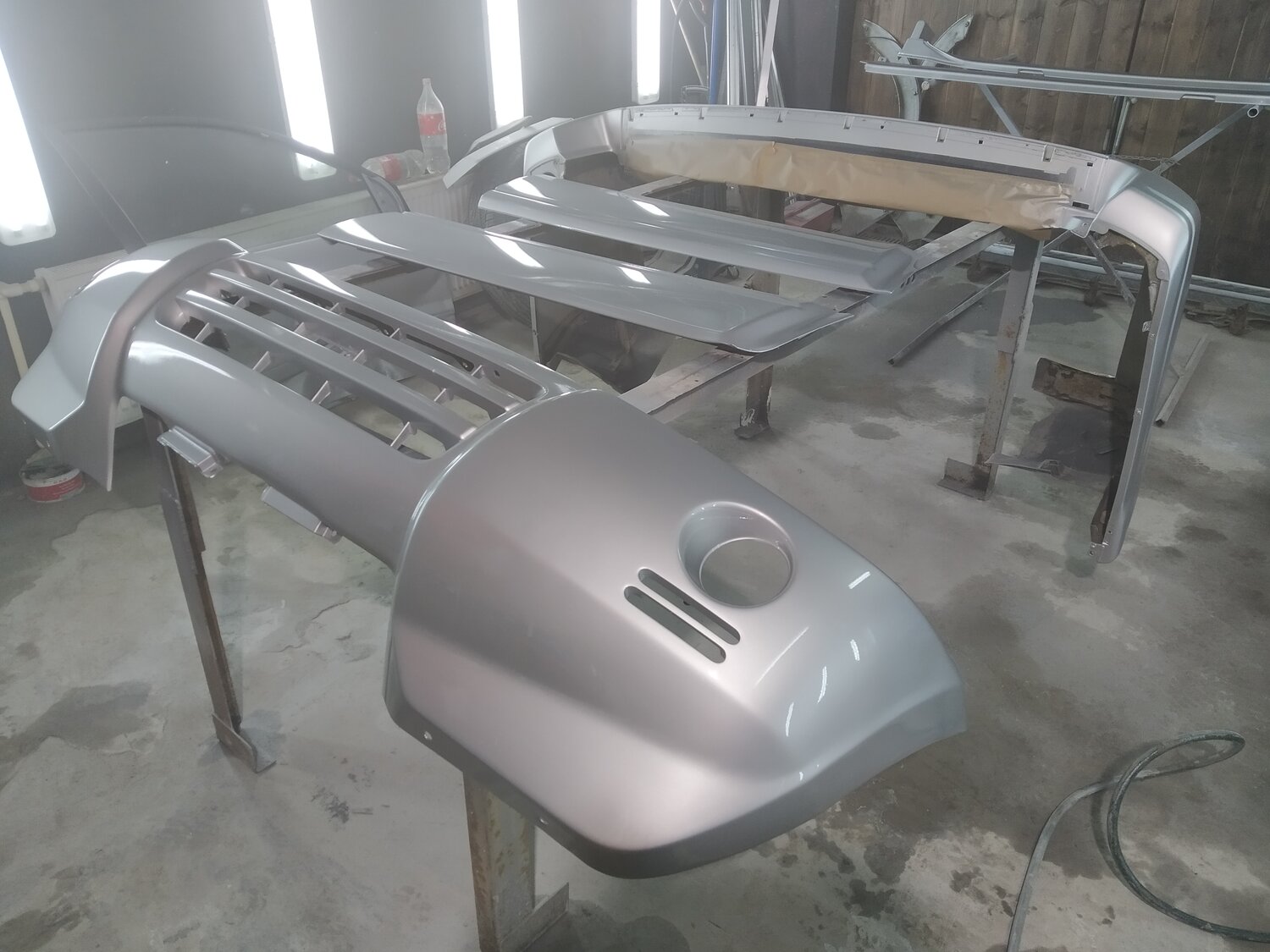 бампер, покраска бампера, покраска нового бампера, кузов, покраска бамперов в раптор паджеро 3