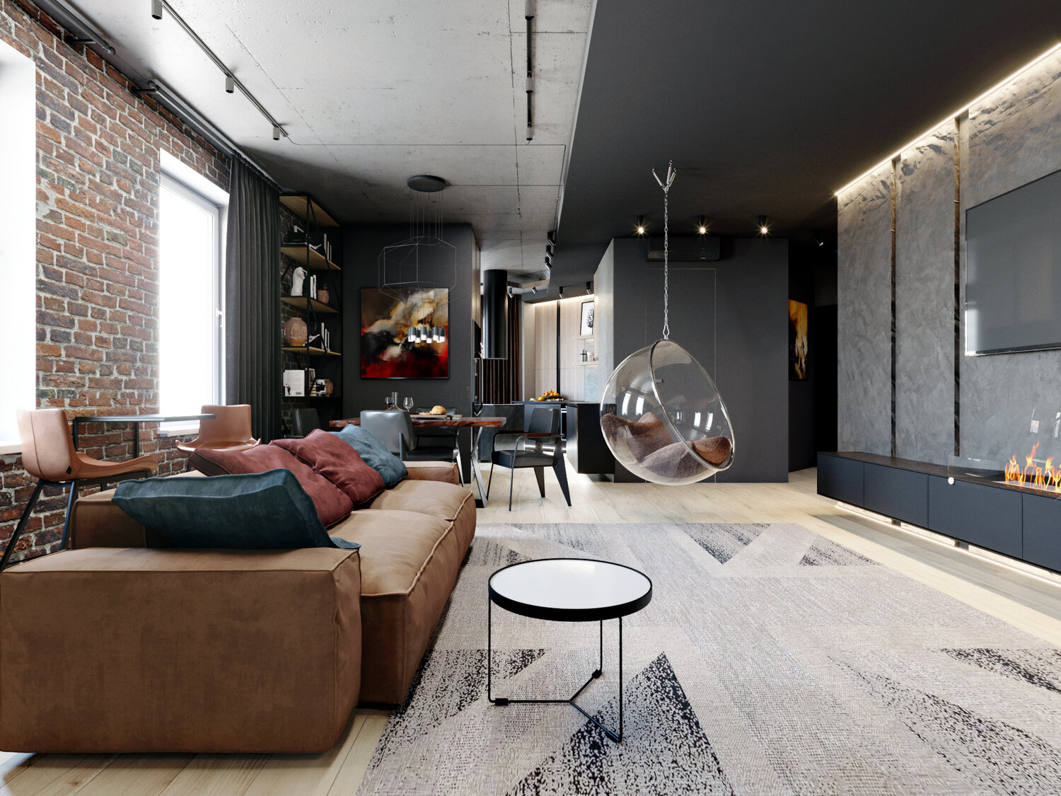 интерьер в стиле лофт индастриал, гостиная лофт гранж, лофт индастриал гостиная, гостиная лофт, лофт