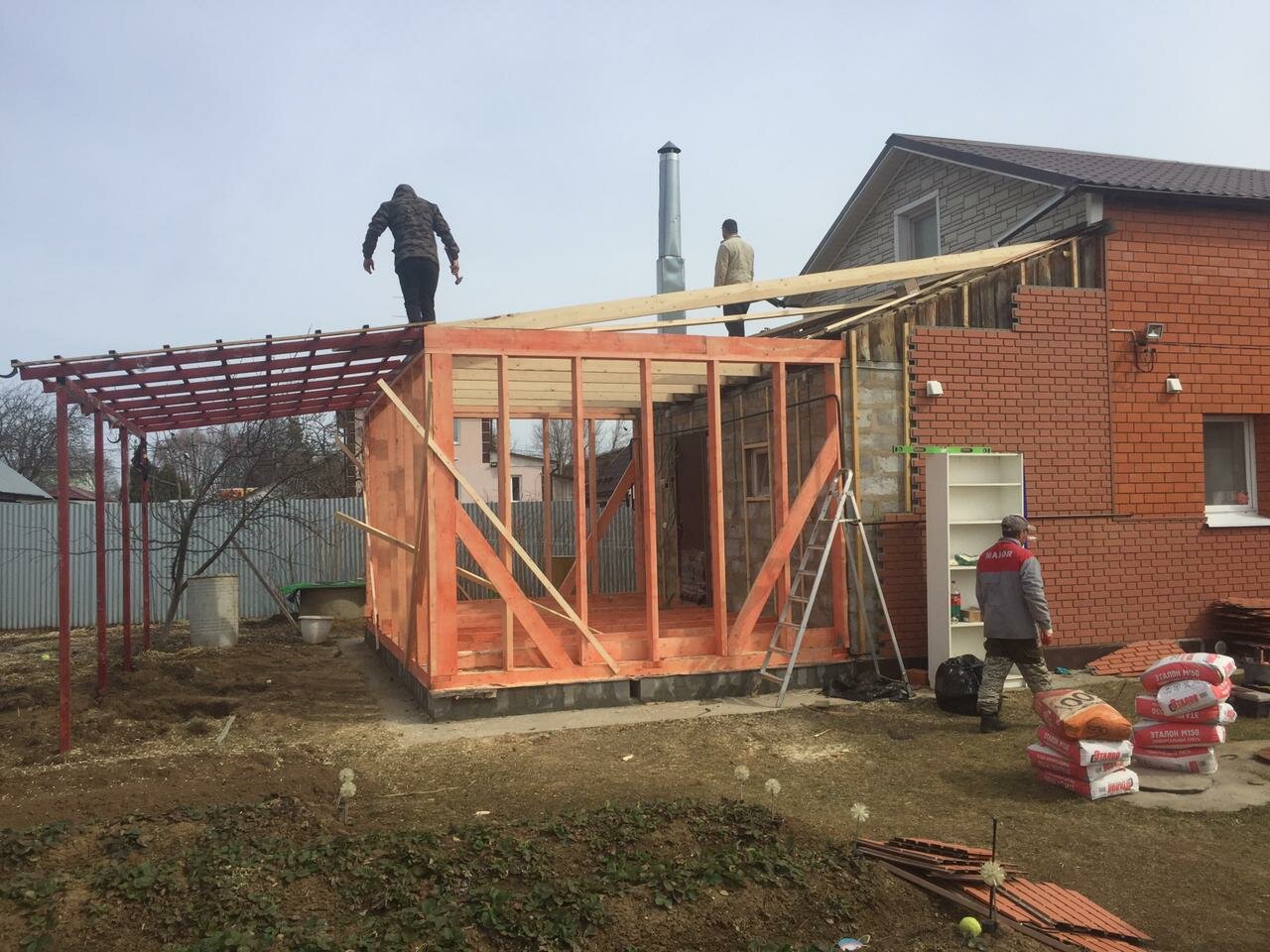Строительство террасы к дому