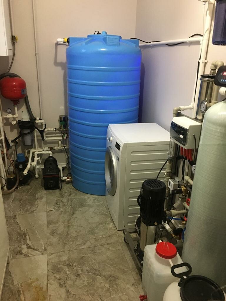 баки для очистки воды, водоснабжение, бак для воды 500л, водоочистка, чистая вода с системой водоочистки