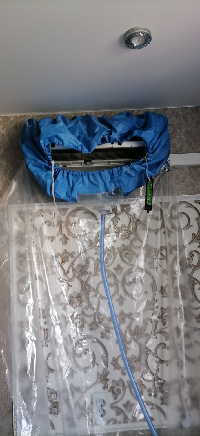 кондиционер, комплект для чистки кондиционера, защитный чехол для кондиционера, пакеты для мойки сплит систем, чехол для промывки кондиционера