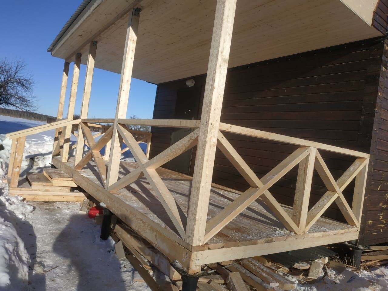 Строительство веранды к дому