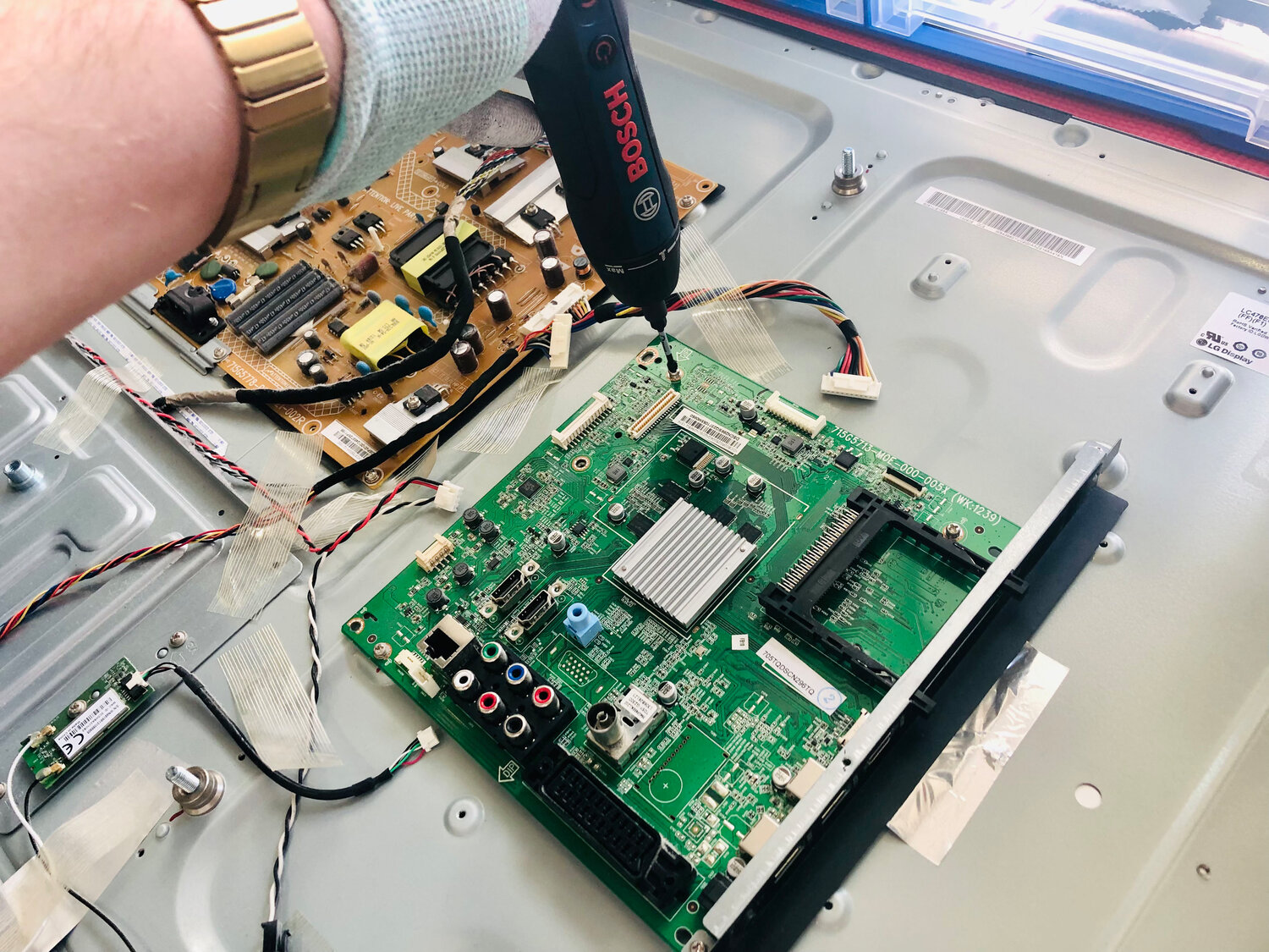техника, плат, разъем видеомонитора плата, electronics, материнская плата