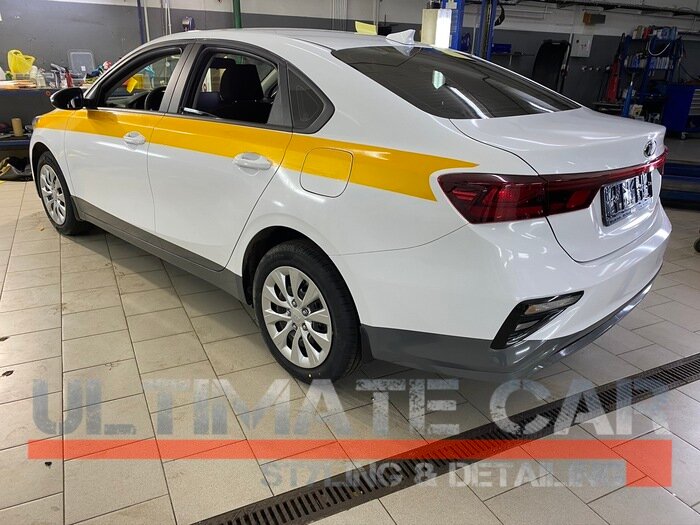 оклейка такси по госту, оклейка такси hyundai, оклейка такси, обклейка машины под такси белая, Audi A3 III (8V)