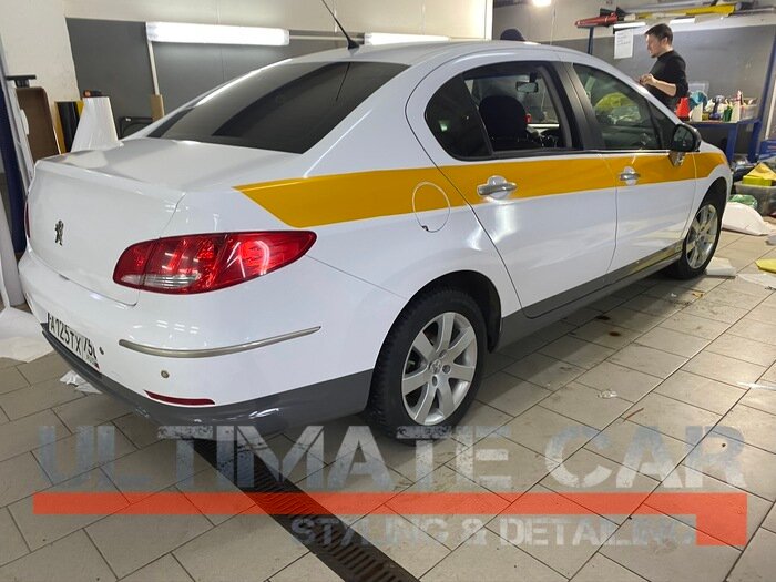 оклейка такси.рф, оклейка такси в мытищах, автомобиль, оклейка такси, Peugeot 408