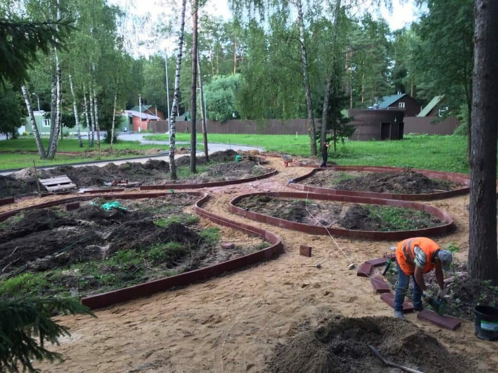 благоустройства асфальт озеление, двор, благоустройство улицы, городской парк, парк