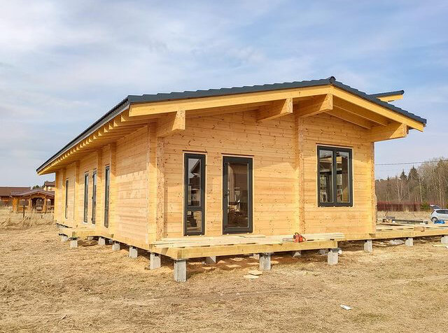 каркасный дом, одноэтажный каркасник, дом из бруса 150 на 150 одноэтажный