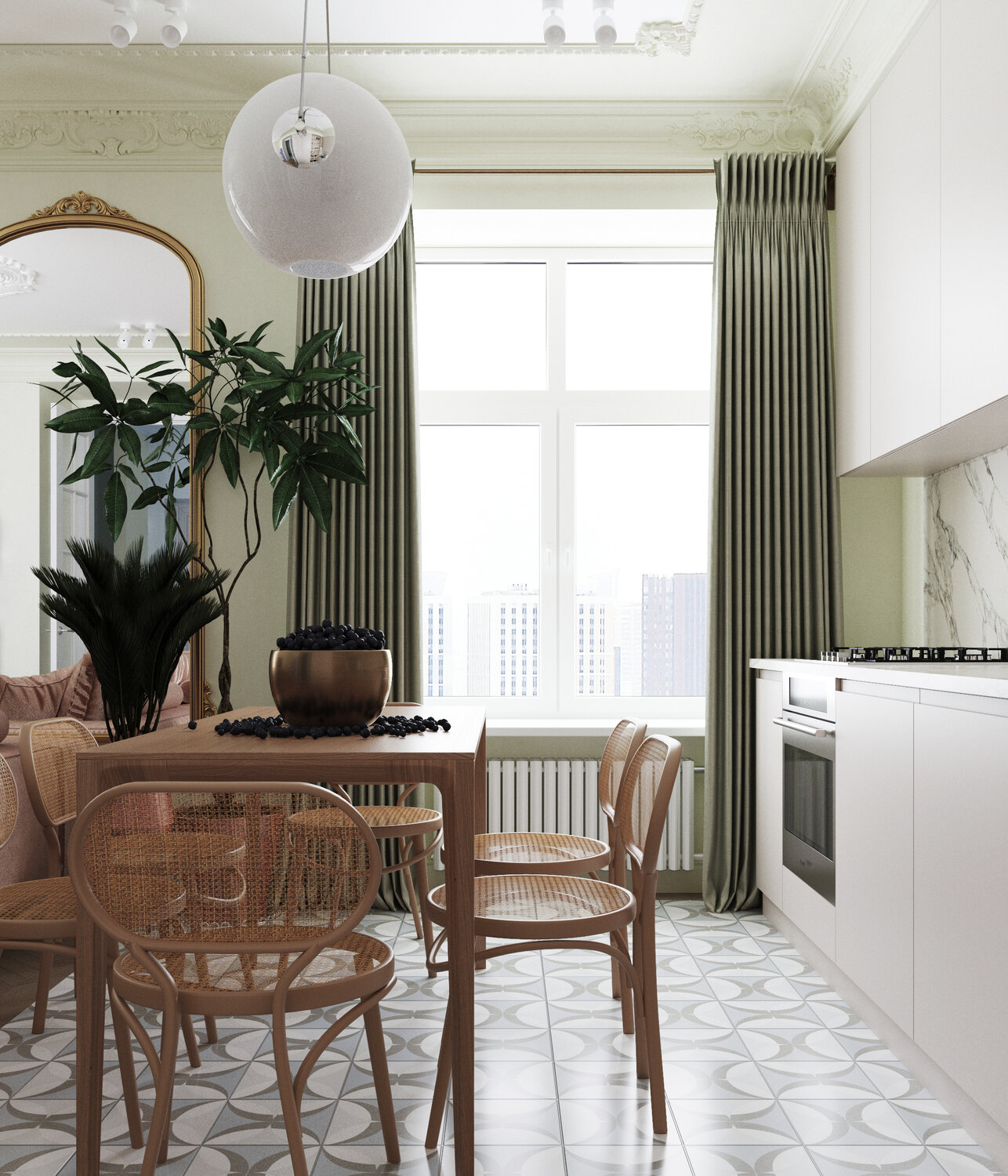 шторы на кухню в скандинавском стиле, столовая дизайн интерьер, кухня дизайн интерьер, столовая дизайн, кухня интерьер