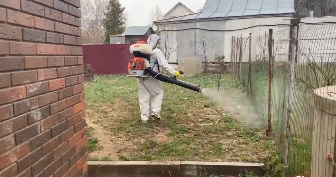 дезинсекция, дезинсекция участка, обработка сада, дезинфекция дачного участка, акарицидная обработка