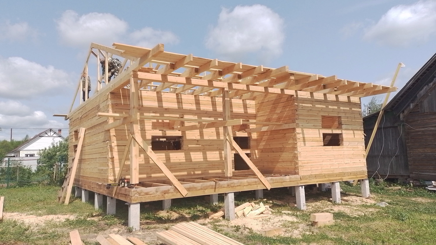 строительство дома из бруса, баня 3х3 из бруса 150х150, дома из бруса, построить дом из бруса, дачные дома из бруса