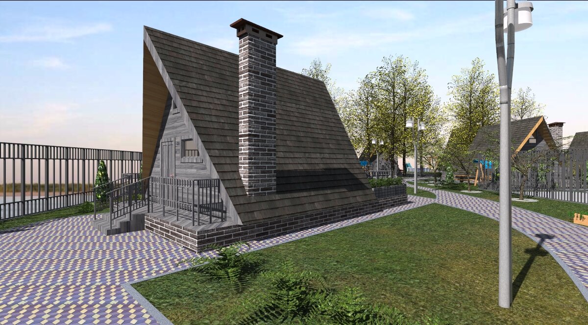 загородный дом, садовый дом шалаш проекты, архитектура, треугольный дом, дом