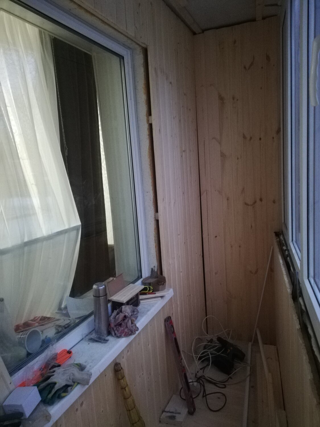балкон утепленный вагонкой, утепление лоджии вагонкой, утепление балкона вагонка, лоджия, балкон