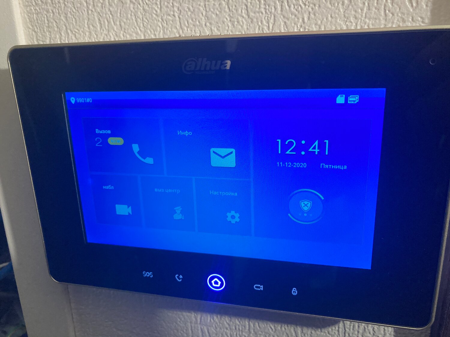 dh-vth5221d, монитор видеодомофона wi-fi, экран, dahua vth5221d, монитор, монитор видеодомофона 10" dahua dhi-vth1660ch