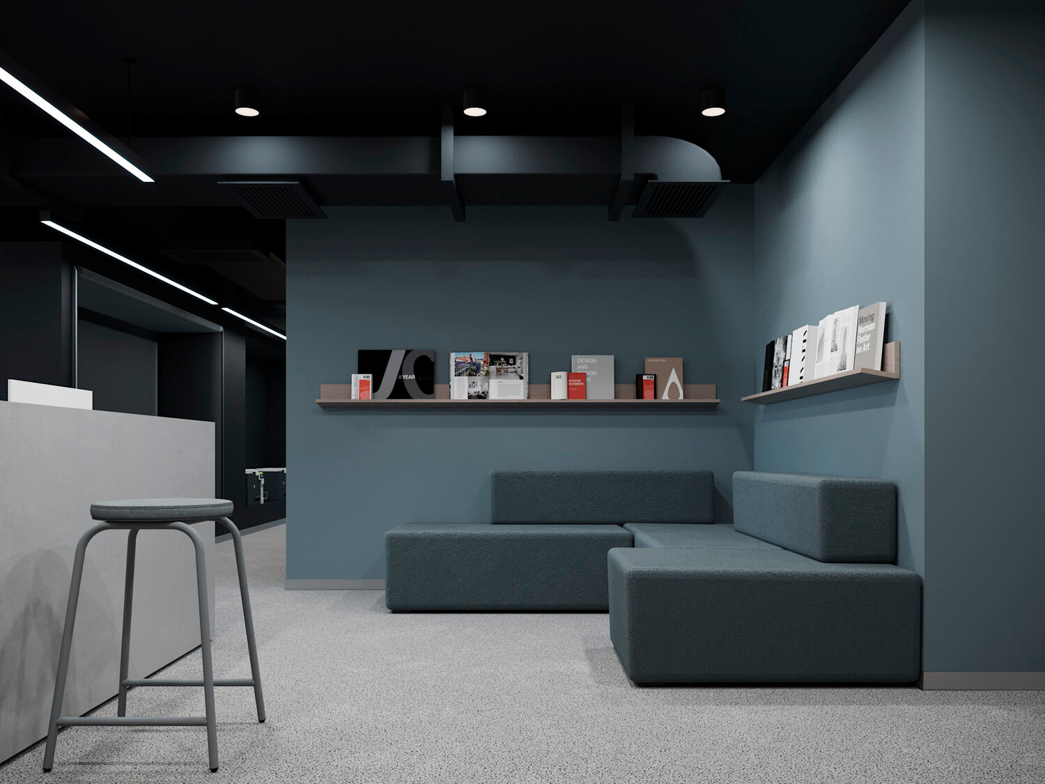 интерьер, дизайн интерьера, освещение в минималистичном интерьере, угловой диван комо серый, interior design