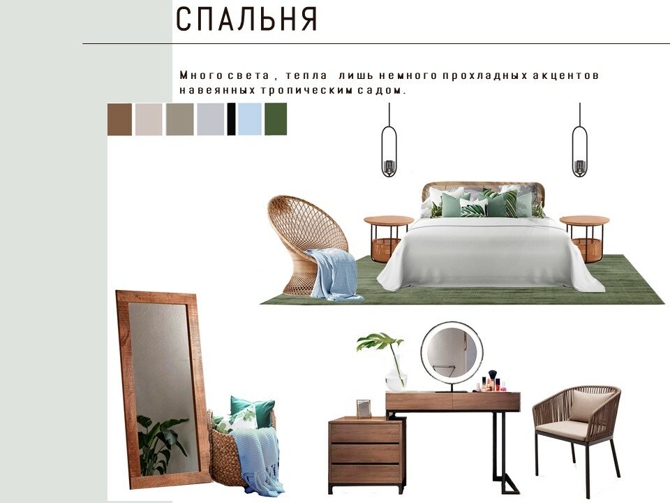 коллаж интерьера, мудборд интерьера mid-century modern, коллаж интерьера спальни 2020, интерьер, interior design living room