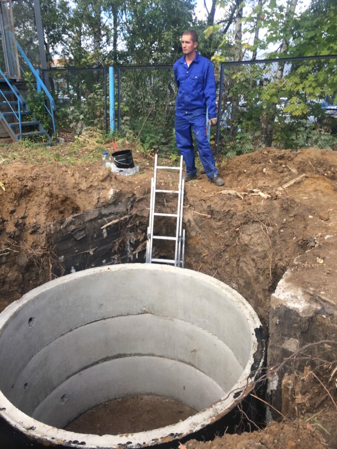септик из жб колец, септик из жби колец, септик из бетонных колец, погреб из жби колец 2 м, монтаж жб колец