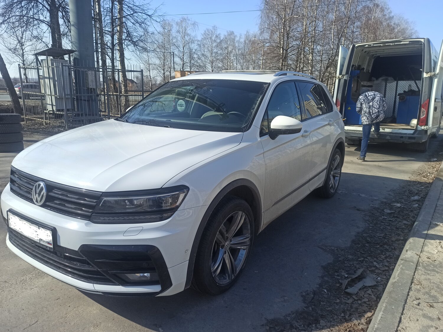 volkswagen tiguan, белый фольксваген тигуан, volkswagen tiguan 2018, volkswagen tiguan 2, Audi Q7 II