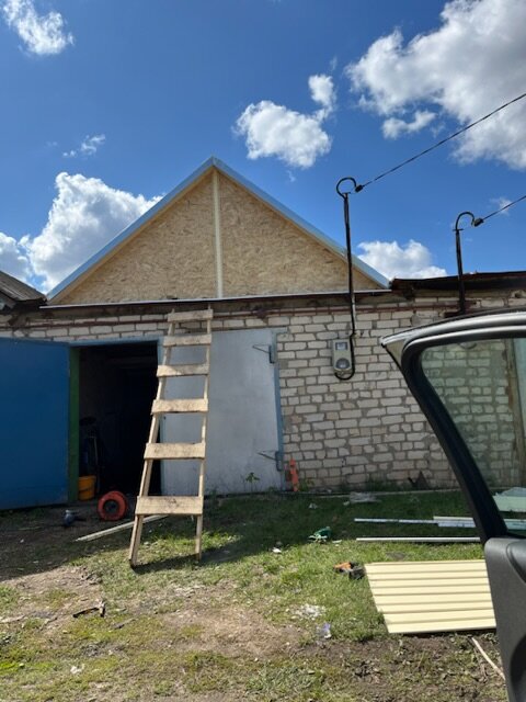 кирпичный гараж, дом дача, гараж, дом в деревне, дома дачи коттеджи