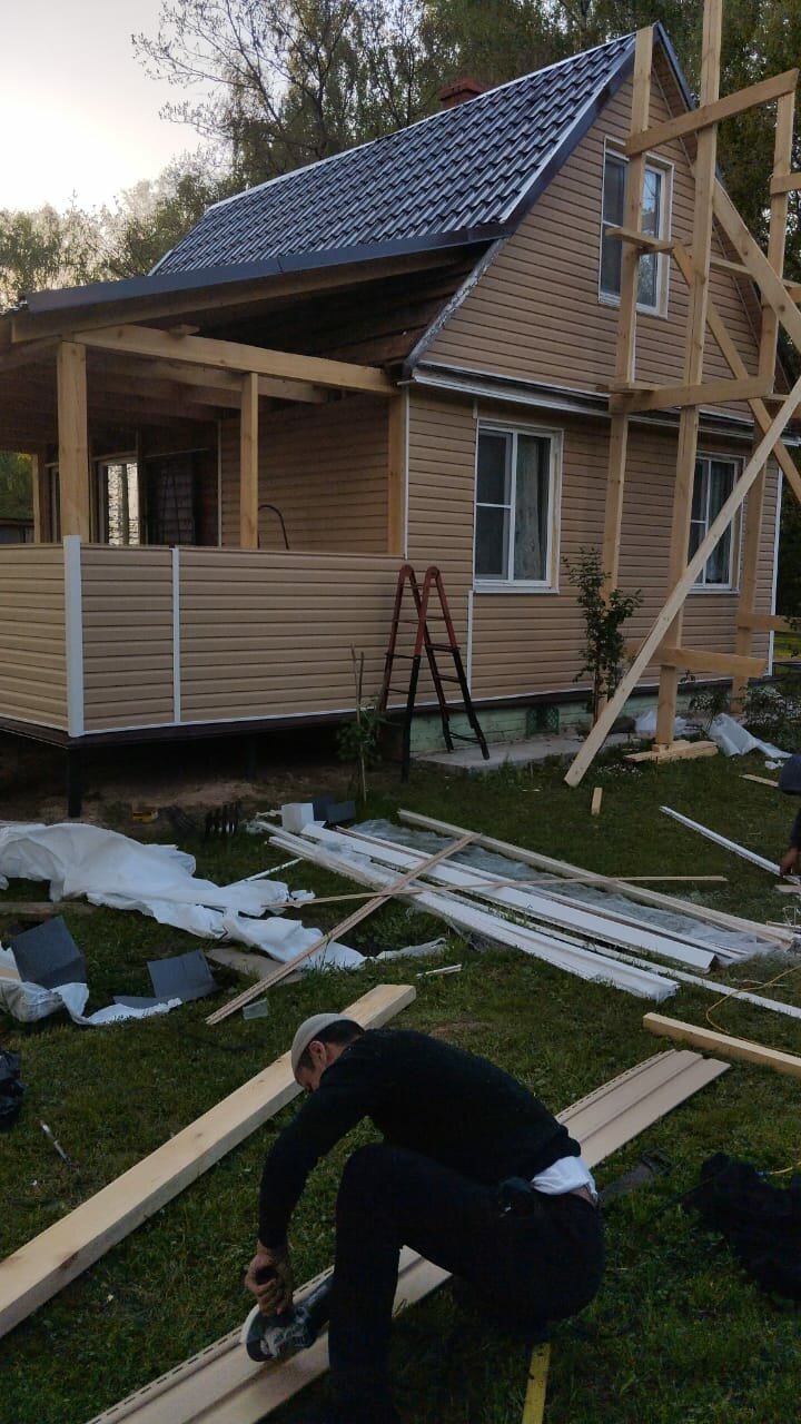 дачный дом, пристройка к дому, каркасная пристройка к дому, пристрой к дому веранда, пристройка
