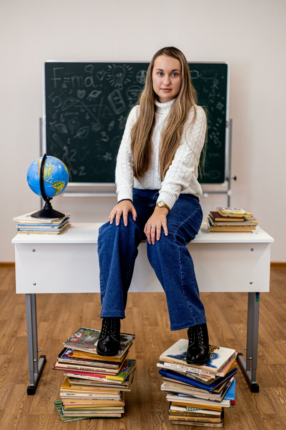 в школе, фотосессия, учительница, человек, учитель