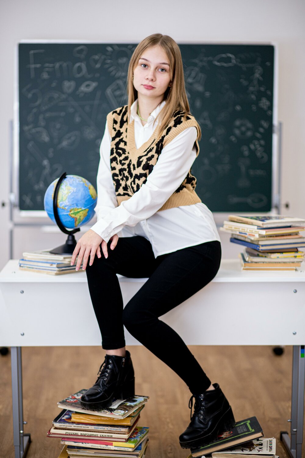 девушка, школьная, школа выпускной, человек, школа