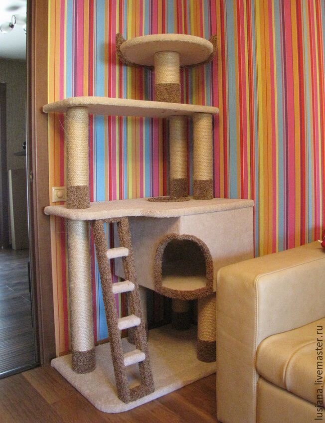 когтеточка комплекс, когтеточка домик для кошек, домик с когтеточкой для кошки, домик с когтеточкой, когтеточка лежанка