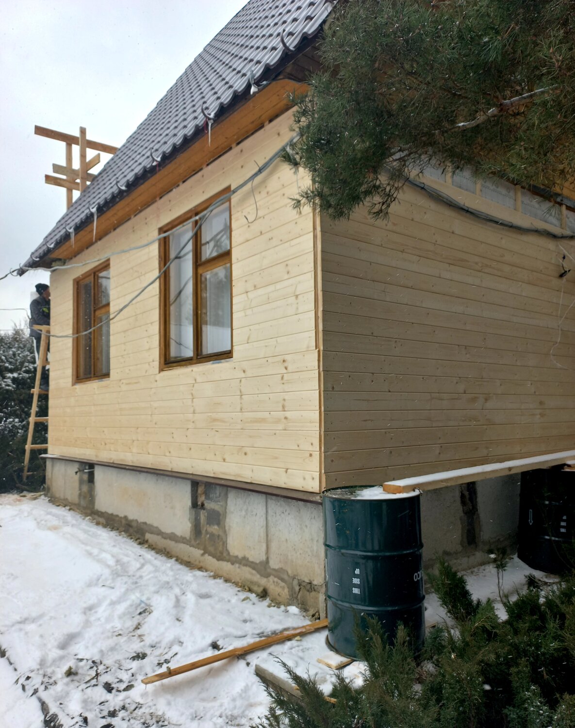 Обшить дом имитация бруса