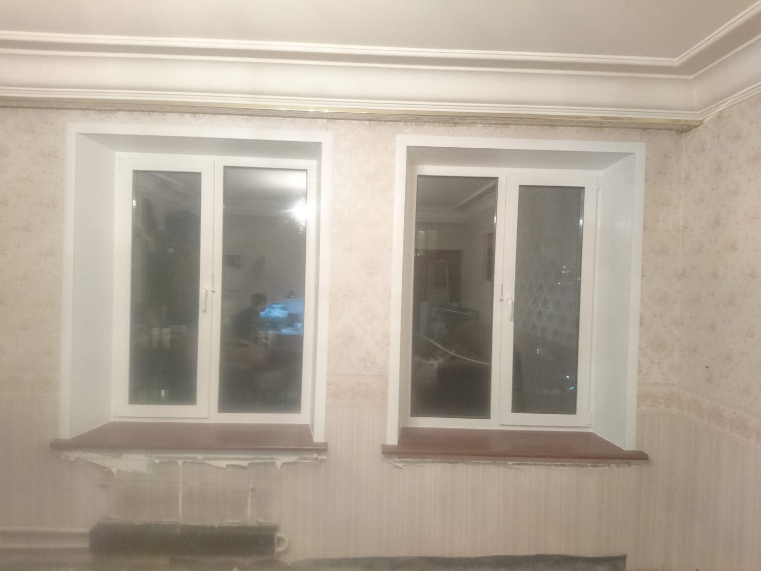 квартира, окна, пластиковое окно, эркер пластиком откосы, комната