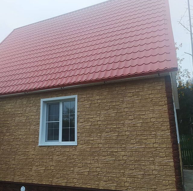 Монтаж фасада из камня