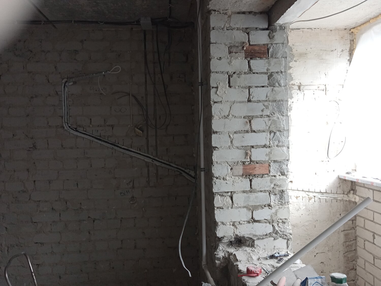 штроба для кондиционера блок 70, кондиционер, монтаж кондиционера, штроба, установка кондиционера