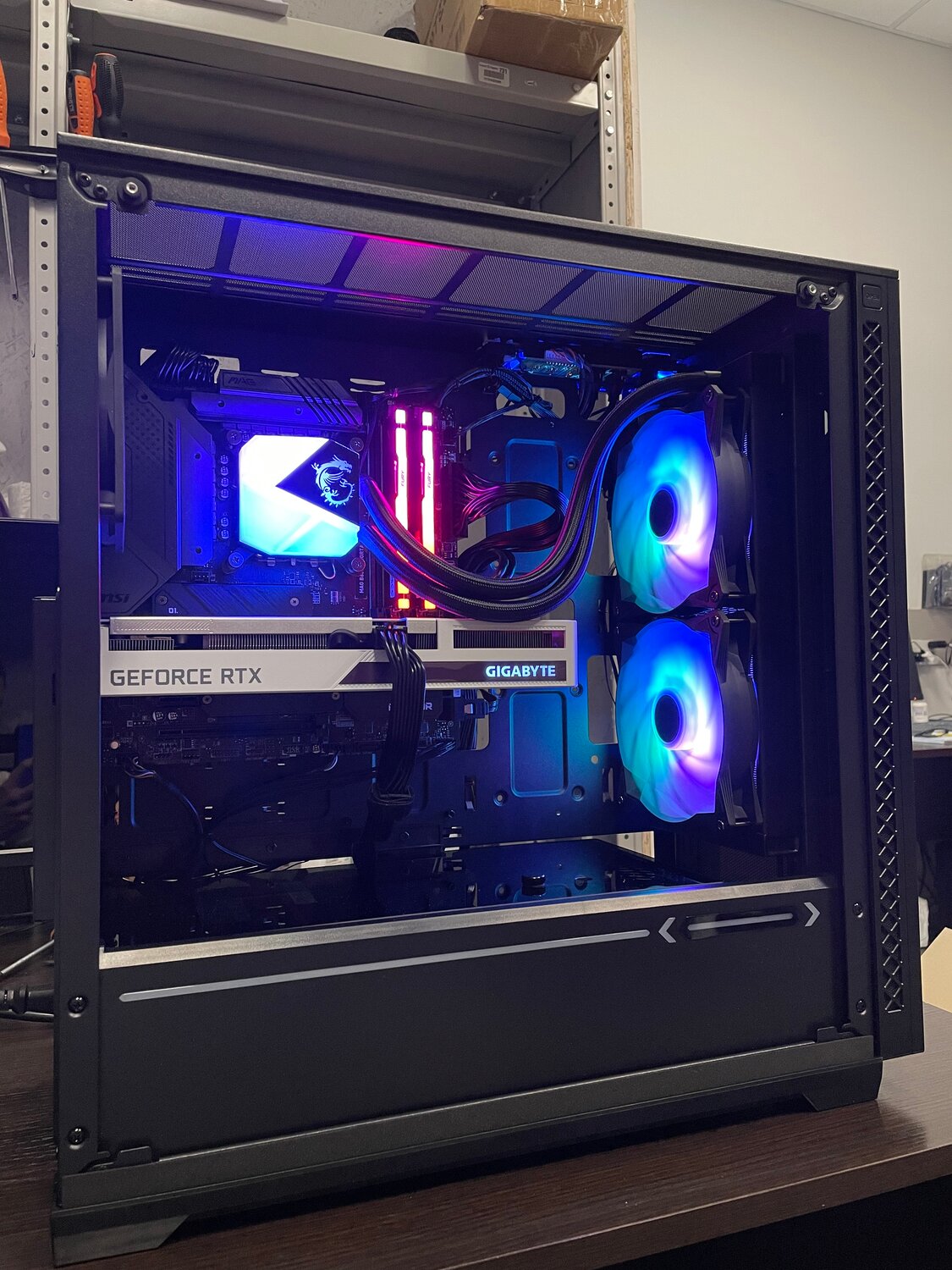 компьютерный корпус aerocool shard, aerocool atomic v2, игровой пк 30к, gigabyte aorus liquid cooler 240, пк компьютер